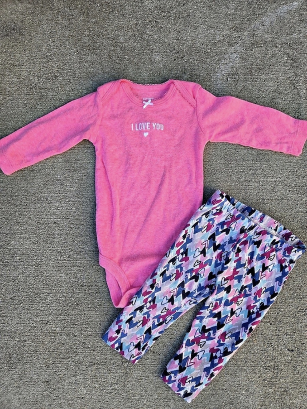 carter's Baby 6M Pink Matching Set